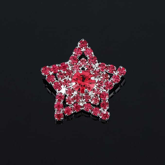 4Pcs Rhinestone Buttons Crystal Embellishments for Clothing Jewelry Making DIY Decoration Bottons for Sewing Crafts Wedding Bridal (Reddish Brown)
