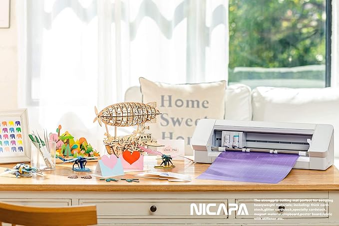 Nicapa StrongGrip Cutting Mat for Silhouette Cameo 3/2/1(12x24 inch,3 Mats) Strong Adhesive Sticky Quilting Cut Mats Replacement Accessories for Silhouette Cameo