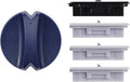 4-Pack Trimmer Replacement Blades for Fiskars Paper Trimmer, Replacement Blade for All Series of Fiskars/Portable&Precision Trimmer,Arts and Crafts,3 Cutting&1 Scoring Blades,a Slider,Blue