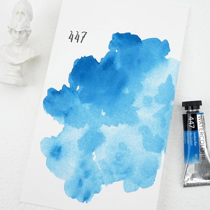 PHOENIX Professional Watercolor Paint Single Tube - 0.47 Fl Oz / 14ml - Cerulean Blue