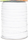 Mandala Crafts 16mm 20 Yds Roll of White Elastic Bands for Sewing - 5/8 Flat Elastics Cord - 5 8 Inch Braided Stretch Straps for Crafting
