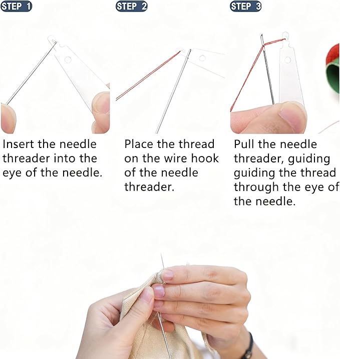 37PCS Sewing Tool Set, Big Eye Steel Sewing Needles Kit, Needle and Thread Kit,Portable Sewing Needles Large Eye Hand Sewing, Needles Thread Hand Repair Tools.