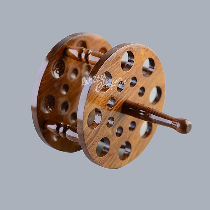 ArtsyCraftIn | Wooden Handmade Crochet Hooks Holder for Ergonomic Crochet Hooks Knitting & Crocheting Needles-Extra Long Crochets Holder - (Only Crochets Holder)
