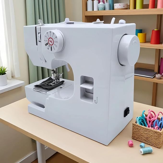 Mini Sewing Machine, Electric Portable Sewing Machine for Beginners, 12 Stitch Dual Speed with Foot Pedal Sewing Kit