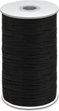 Coopay 300 Yards Length 1/8" Width Elastic Bands Flat Elastic Cord Rope Heavy Stretch Spool Knit for Sewing DIY Projects, Arts & Crafts (Black, 1/8 Inch)