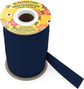 Mandala Crafts 1/2 Inch Single Fold Bias Tape for Sewing, Quilting, Piping, Hemming, Blanket & Quilt Binding – 55 Yards Navy Blue Fabric Seam Binding Tape