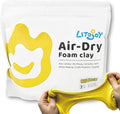 1.1 Lbs / 500 Grams LitoJoy Yellow Air Dry Foam Clay - Modeling, Soft, Light Weight for School Supply, Art Projects, Cosplay Props, Halloween Deco, Slime Supplies, Flower Mirror (Yellow)