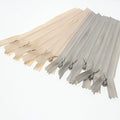 Leekayer 10pcs 12 Inch Invisible Nylon Hidden Zipper for Sewing Craft Dress Bag, DIY Pillow Cushion Mattress 3# Closed End Zipper in Beige Grey 12"