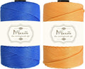 Maxee Premium Polyester Macrame Cord 3 mm × 218 yd (2 Pack),3mm 100% Polypropylene Macrame Cord,Ideal for Crochet, Wall Hangers, Bags, Rugs & DIY Crafts