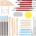 Tovotum Clay Sculpting Tools Kit 30PCS Ceramic Pottery Carving Tools Set for Beginners Expert Art Crafts Pottery Clay Tool
