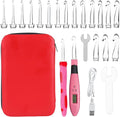 LOVE&WEAVING 17 Size Counting Crochet Hooks Set, Light Up Crochet Hooks for Stitch & Row Counter