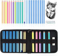Mifuner Professional Drawing Set, 12 Colored Pencils & 12 Graphite Pencils with Eraser & Case, Art Supplies for Sketching Shading Blending, Gifts for Artists Adults Beginners.Macaron Black