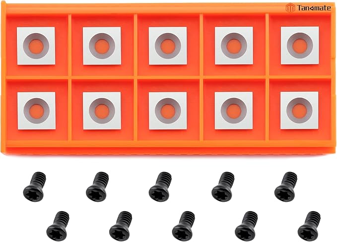 11mm Square Straight Carbide Inserts Cutters(11x11x2.0mm with Screws) Replacement for Woodworking Fits Woodturning lathe Tools.