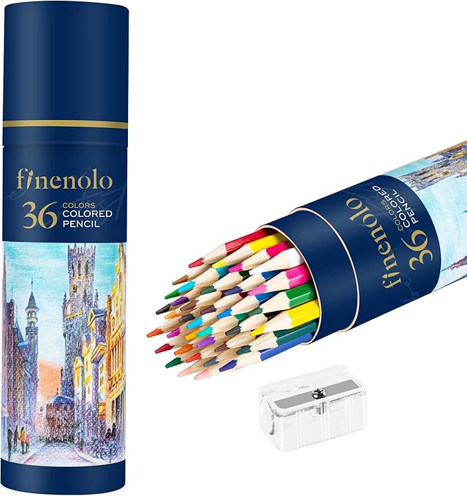 36 Pack Colored Pencils for Adult Coloring Books, Soft Core, Art Drawing Pencils for Artists Kids Beginners, Coloring Pencils Set with Sharpener for Coloring, Sketching, Painting