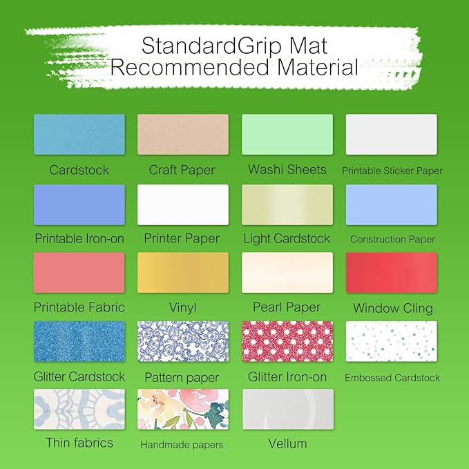 Cutting Mat for Cricut Maker/Explore Air 2/Air/One, 3 Pack (Lightgrip/Standardgrip/Stronggrip), 12"x12", PVC, Green, Purple, Blue