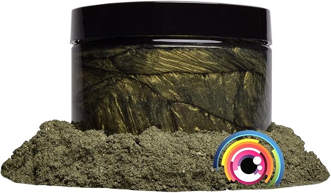 Eye Candy Pigments Premium Green Mica Powder - Green Onion (50gr) - for Epoxy, Resin, Soap, Paint, Woodworking, Acrylic Pouring, Bath Bombs, Fishing Lures - DIY Arts and Crafts Additive