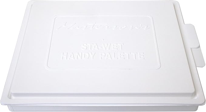 Masterson Sta-Wet Handy Palette Bundled Set, with 30 Acrylic Paper Refill Sheets, 8.5in x 7in Airtight Wet Painting Palette, Keeps Wet Paint Fresh for Days, Made in USA