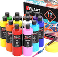 Acrylic Paint Set, 12 Colors Acrylic Paint Large Bottle Set, 16OZ Each, Rich Pigmented Canvas Paint, Premium Non-toxic Paints for Artists, Paint Set for Adults, Art Supplies for Canvas