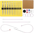 Aeelike Interchangeable Tunisian Crochet Hooks Set, 12 Sizes Tunisian Crochet Hooks Set with Cables 3.0mm - 10.0mm Smooth Ergonomic Hook for Making Blanket Scarves, Ideal Gift