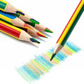 M&G Stocking Stuffers 6 PCS Rainbow Pencil Multicolored 4 in 1 Rainbow Colored Pencils, Christmas Gift Drawing Pencil for Adults & Artists