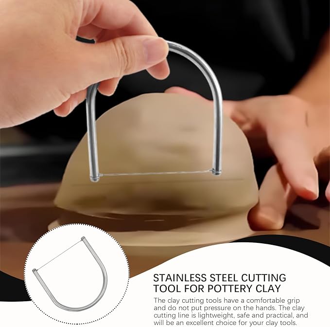 Stainless Steel Wire Clay Cutter Precision Angle Cutting Tool for Pottery Ceramics and Sculpting Bevel Trimming Tool