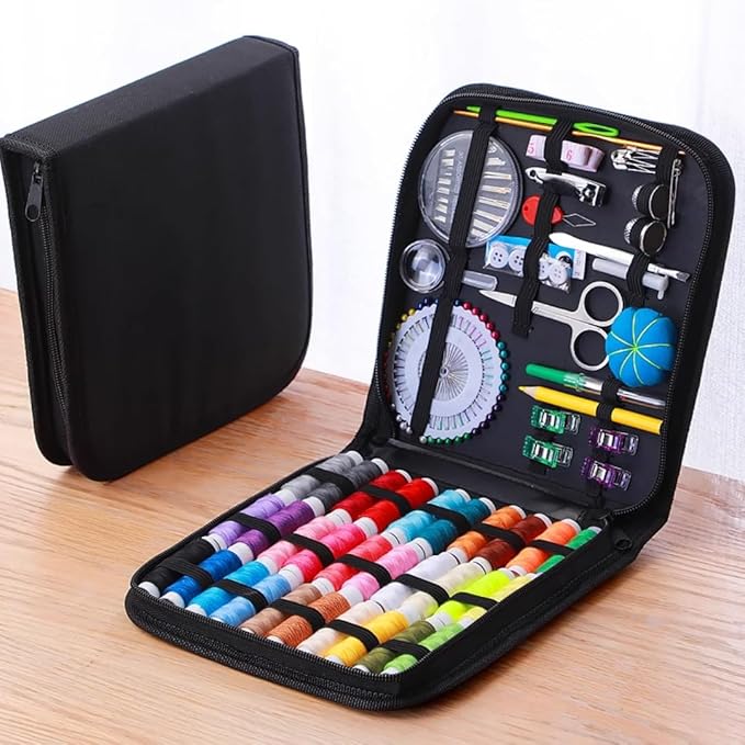Sewing Kit for Adults,131Pcs Professional Sewing Supplies Accessories with Tailor Scissors,Premium Sewing Supplies Set 30 Needles,Yarn Snips and More for Travel Home Beginners (131)