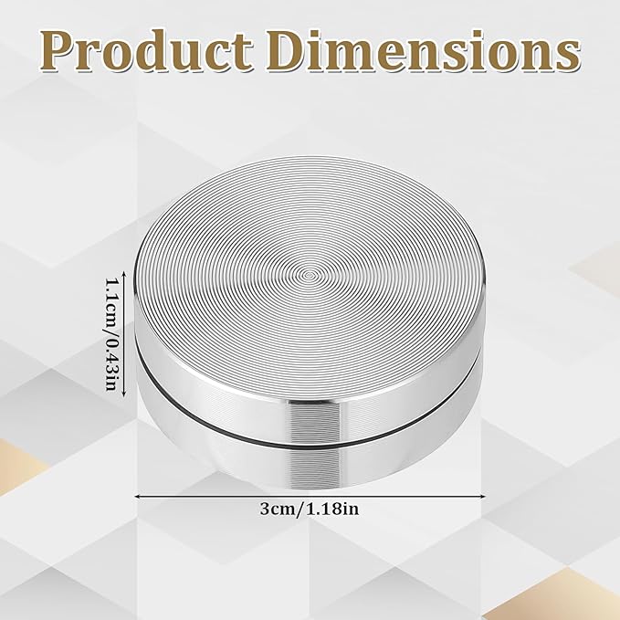30mm Silver Ceramic Clay Pottery Throwing Trimming Spinner Tool, Clay Ceramic Rotary Tool Potteries Finishing Tools Small Pottery Tools for Potters and Clays Artists