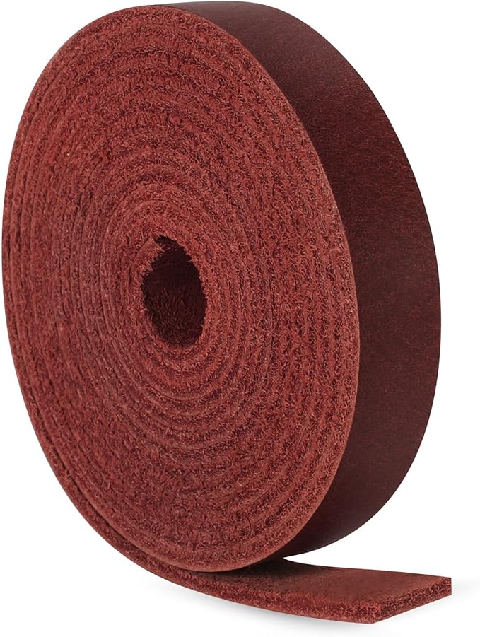 Ringsun 1/2 Inch Wide Flat Leather Straps for Crafts, Full Grain Leather Strips Cord String for Crafts, Tooling (2mm Thick 72.5 Inches Long Red)