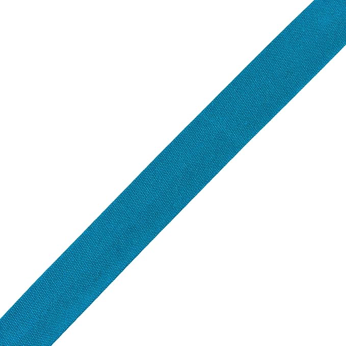 Mandala Crafts 55 Yards 5/8 Inch Teal Double Fold Bias Tape for Sewing - Bias Binding Tape for Quilting Binding, Hemming, Seam, and Fabric Piping