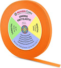 Mandala Crafts Wide 3/4 Inch Orange Elastic Bands Spool for Pants Waistbands Sewing and DIY Crafts, 50 YD Stretchy Flat Fabric Strap Knit Elastic Band for Wig