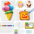 joibabe 43 Pcs Magic Foam Texture Painting Kit, Including 28 Pcs 3D Foam Paper, 12Colors Acrylic Paint Markers, Magic Puffy Paint, DIY Bubble Drawing Art Supplies Kit,Gift for Christmas,Boys,Girls