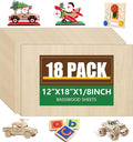 18 Pack Basswood Sheets12x18x1/8 Inch, Unfinished Wood for Crafts, 3mm Basswood for Laser Cutting & Engraving, Wood Burining,Architectural Models, Wood Board for Painting.