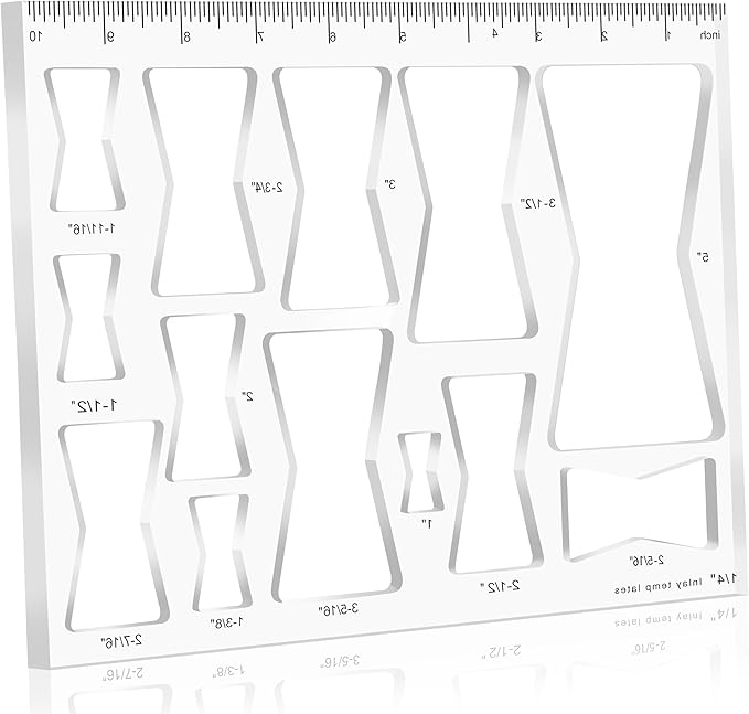 Router Templates for Woodworking,Router Jig Butterfly Inlay Templates Decorative,13-in-1 Bowtie Router Templates(10 * 7.8 inches)