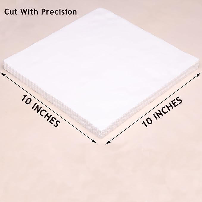 42Pcs 10" Layer Cakes, Pre-Cut 10x10 Cotton Fabric Quilt Squares Bundles for Sewing Patchwork, Quilting Supplies, Layer Cake Fabric for Quilting 10 inch - Solid White