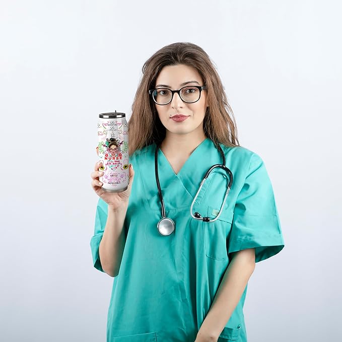 Nurses Tumbler Coffee Travel Mug with Straw,Nursing Gift for Female Nurses, Nurse Appreciation Gift for Women Graduation Christmas Birthday Nurse Week 17 Oz