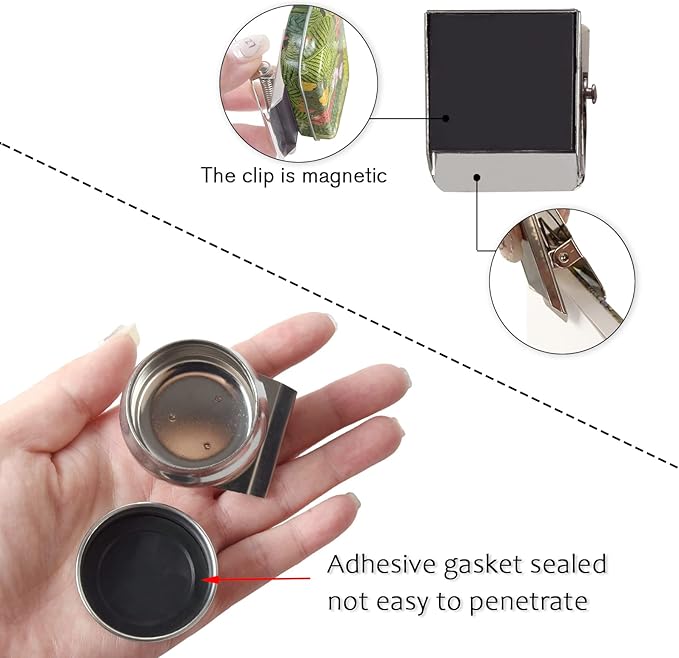 Portable Mini Tin Box,12-Well Empty Watercolor Palette,Small Paint Storage Travel Artist Outdoor Sketch Watercolor Kits with Magnetic Clip and Oil Pot .Selva