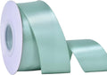YAMA Sage Green Double Faced Satin Ribbon 1 1/2 Inch 25 Yards, Light Green Ribbon for Crafts Bows Flower Bouquet Wedding Home Decor Gift Wrapping