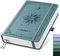 EMSHOI A5 Dotted Journal, 320 Pages, 100gsm Thick Dot Grid Paper, Leather Hardcover Dotted Notebook for Bullet Journaling, Drawing, Work & Writing - Light Blue, 5.75”x8.38” (A5)