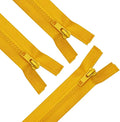 ANPURZII 3PCS #5 20 Inch Loquat Yellow Separating Jacket Zippers for Sewing Coats, Molded Plastic Bulk Zippers(LoquatYellow 20" 3PCS)