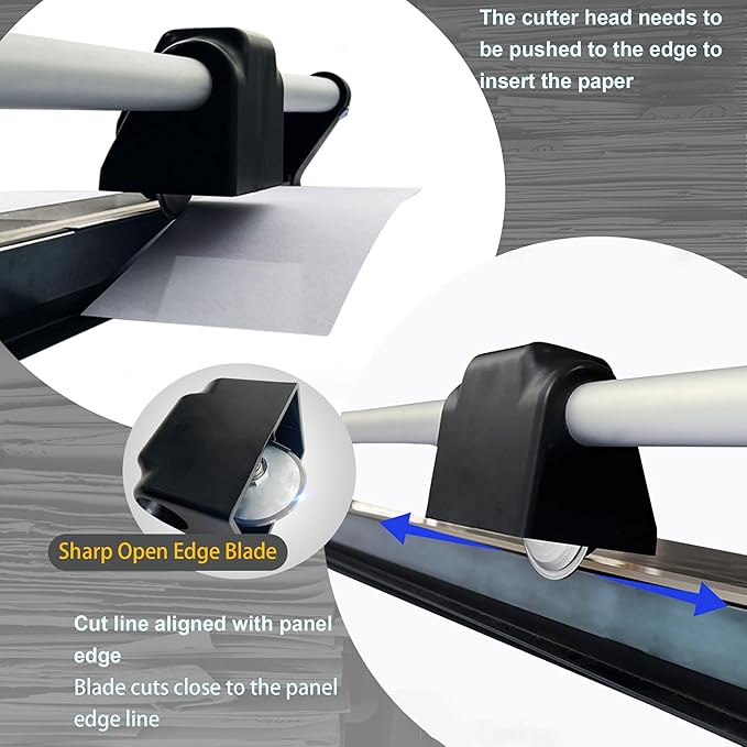INTSUPERMAI Rotary Paper Trimmers, 48Inch Cut Length, Paper Cutter with High-Strength Tool Steel, Design of Automatic Paper Pressing & Self-Sharpening, for Card, Photo, Coupon, Origami, Scrapbook