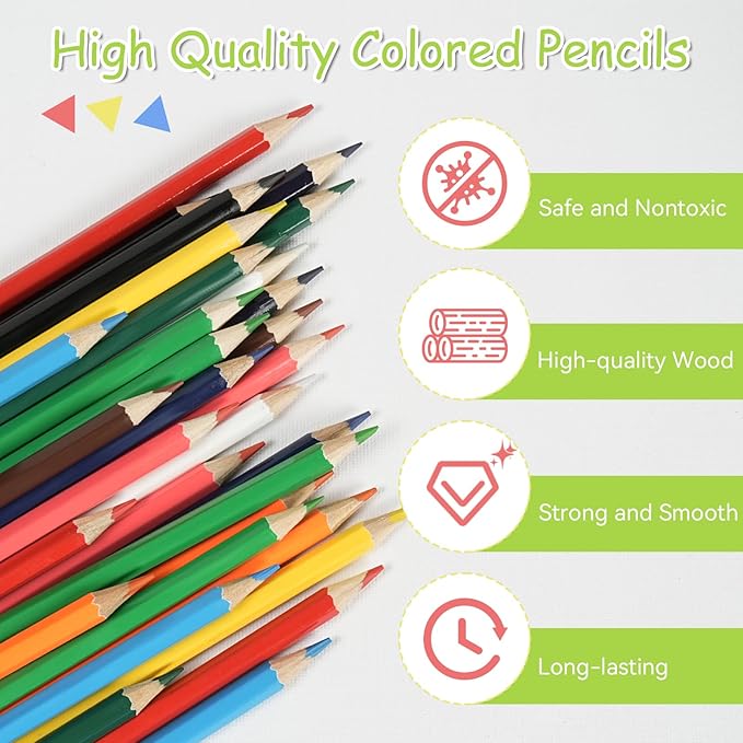 S & E TEACHER'S EDITION Colored Pencils Bulk 12 Assorted Colors Coloring Pencils Set Drawing for Sketch, Christmas Gifts, Woodcase Lead Pencils Arts 240 Count