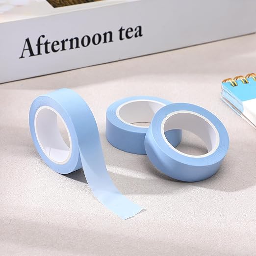 3 Rolls Blue Painters Tape, Masking Tape, Blue Washi Tapes Decorative Masking Tapes No Residue Easy Removal for Painting Wall Arts Scrapbooks DIY Crafts