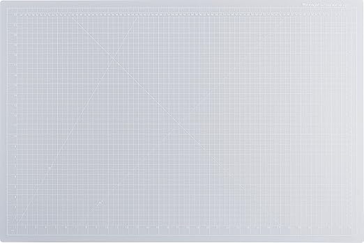 Dahle Vantage 10683 See-Through Premium Self-Healing Cutting Mat, 24"x36", 1/2" Grid, 5 Layers for Max Healing, Perfect for Crafts & Sewing, Clear