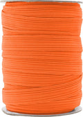 Mandala Crafts 16mm 20 Yds Roll of Orange Elastic Bands for Sewing - 5/8 Flat Elastics Cord - 5 8 Inch Braided Stretch Straps for Crafting