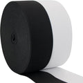 1.5 Inch Elastic Band for Sewing, Crafts, DIY, High Elasticity, (White 11Yards, Black 11 Yards)