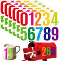 6 Sheets 4 Inch Mailbox Numbers Stickers Vinyl Decals,Self Adhesive Number Waterproof Large House Address Numbers for Outside Mailbox,Sign,Window,DIY Crafts,Door,Car,Home,Business(Multicolor)