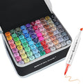 Alcohol Markers Brush Tip for Adults Artists, 80 Animation colors Coloring Book No Bleeding Marker, Professional Permanent Drawing Marker Christmas Gift