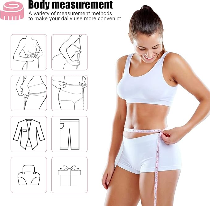 Tape Measure Body Measuring Tape, Retractable 60 Inch Soft Mini Measuring Tape, Small Sewing Fabric Tape Ruler for Cloth Waist Medical Nursing Craft(12 Pack)