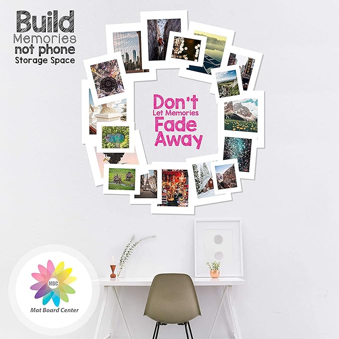 Mat Board Center, Pack of 10 8x10 White Uncut Mat Boards, Acid-Free Backing Matte Boards for Frames, Prints, Photos, Pictures
