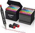 alchilalart 100 color alcohol base markers, alcohol marker set with base, double head alcohol sketch drawing markers animation for adults and children